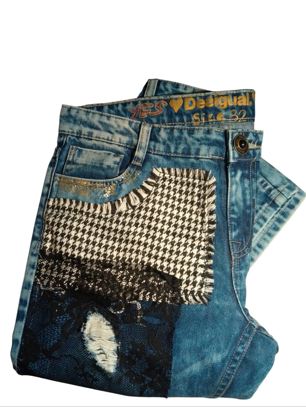 Desigual Patchwork Jeans – Women’s Size 32